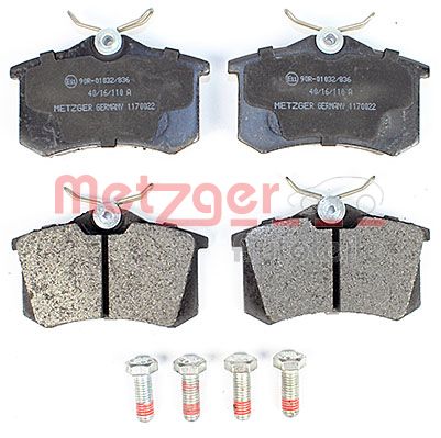 METZGER 1170022 Bremsbelagsatz, Scheibenbremse